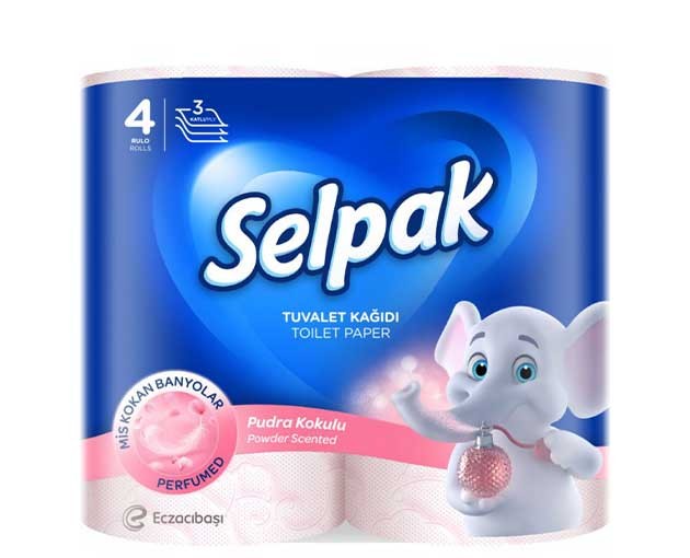SELPAK 3 ფენიანი ტუალეტის ქაღალდი სურნელოვანი 4ც