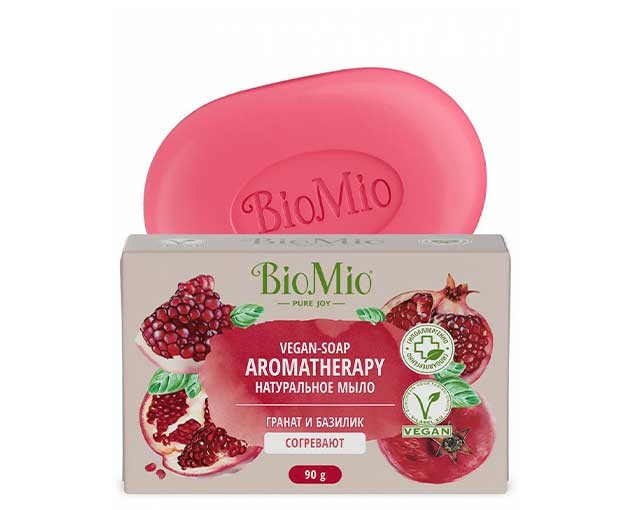 BIOMIO bar soap Pomegranate and basil 90g