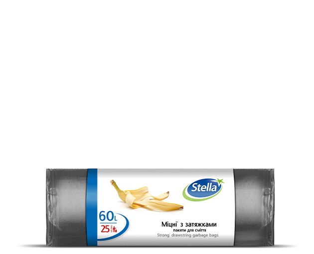 STELLA garbage bag with tie  60L 25pcs