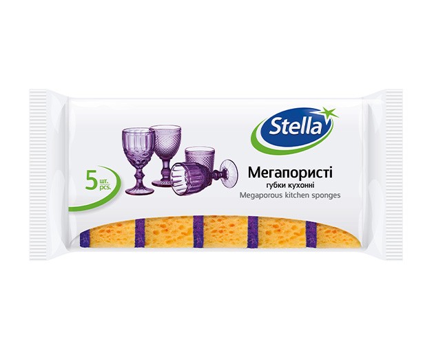STELLA სამზარეულოს ღრუბელი მეგაფორები 5ც