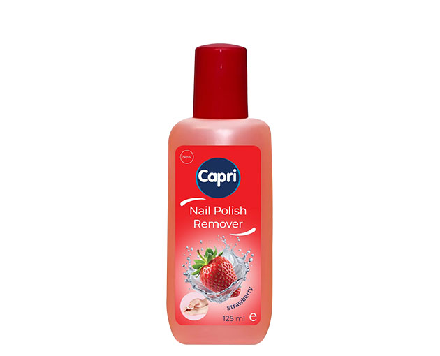 CAPRI აცეტონი 125მლ მარწყვი