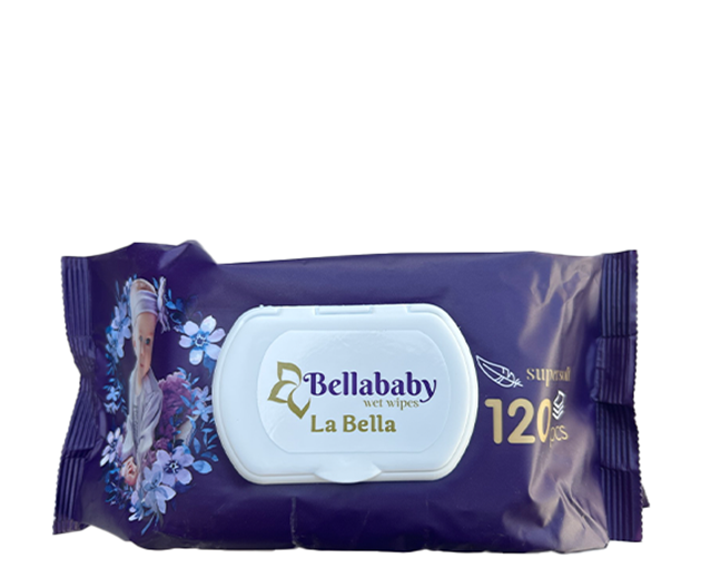 0114/BellaBaby ბავშვის სველი საწმენდი 120 ც