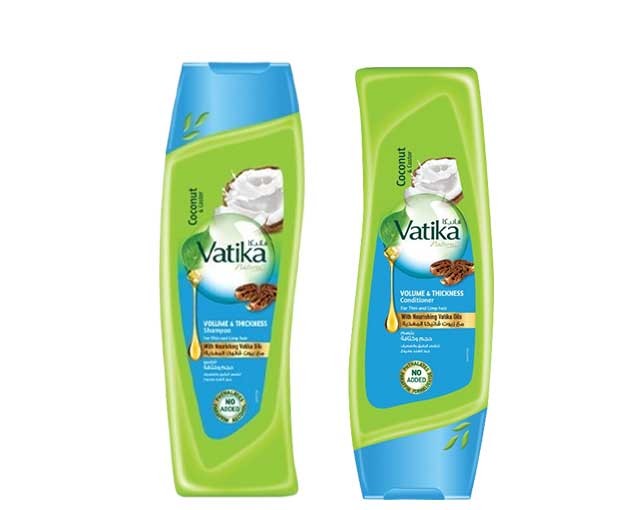 VATIKA  shampoo 400 ml and conditioner 200ml volume and thickness
