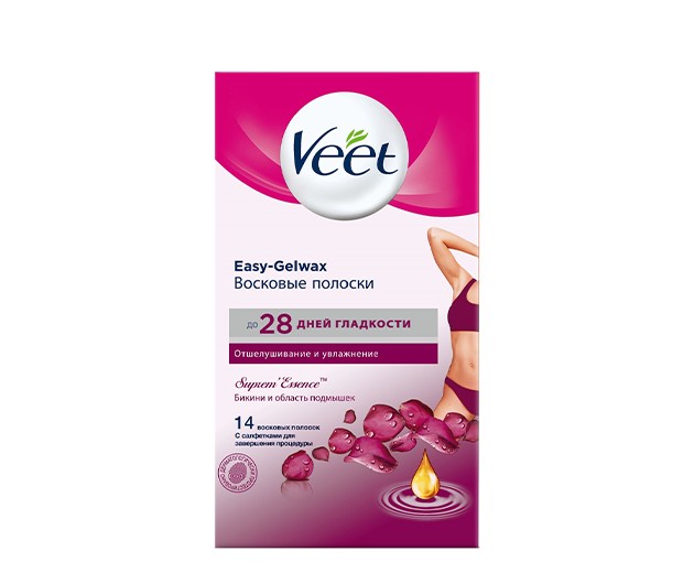 VEET ცვილის ზოლები ბიკინის და იღლიისთვის 14ც 