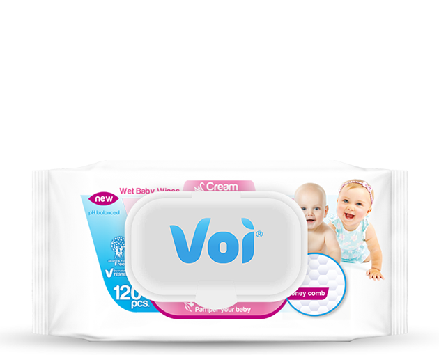 Voi Cream Lotion სველი საწმენდი 120 ცალი