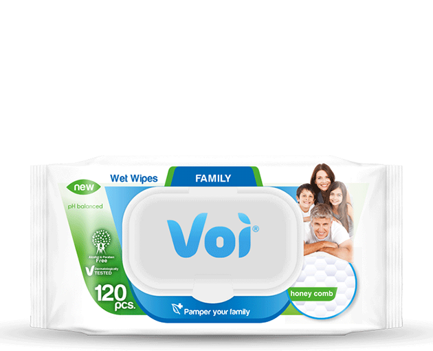 Voi Family სველი საწმენდი 120 ცალი